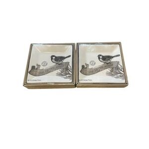 St. Nicholas‎ Square Joy to the World Bird Canape Plates 2 Boxes Of 2 Holiday
